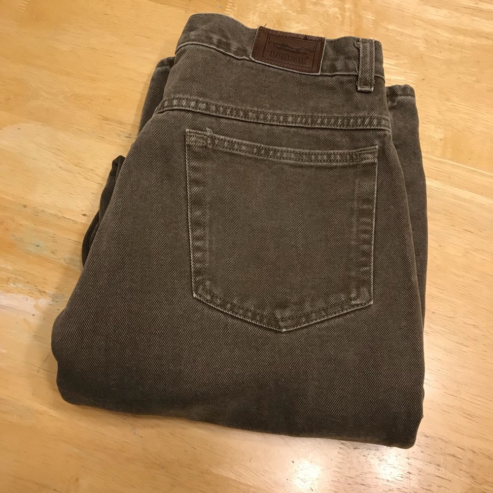 LL Bean Flannel Lined Brown Jeans 32x34